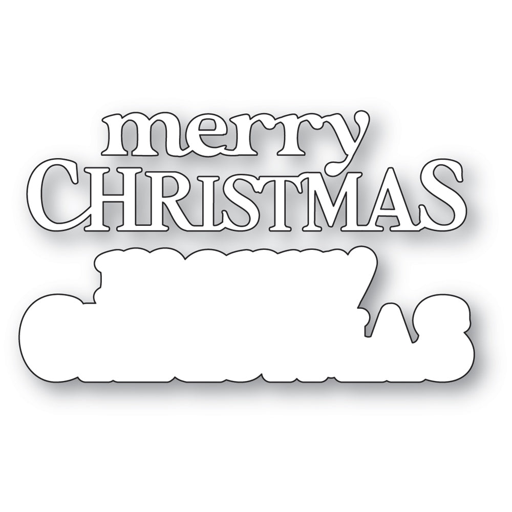 Memory Box Merry Christmas Timeless Script Craft Die - 95001