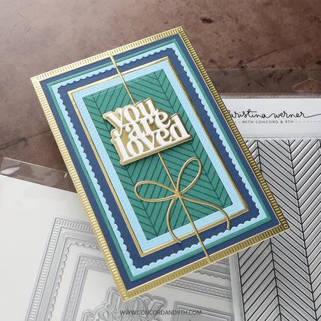Concord & 9th KW Easy Repeat Herringbone Background Stamp (6 x 6)