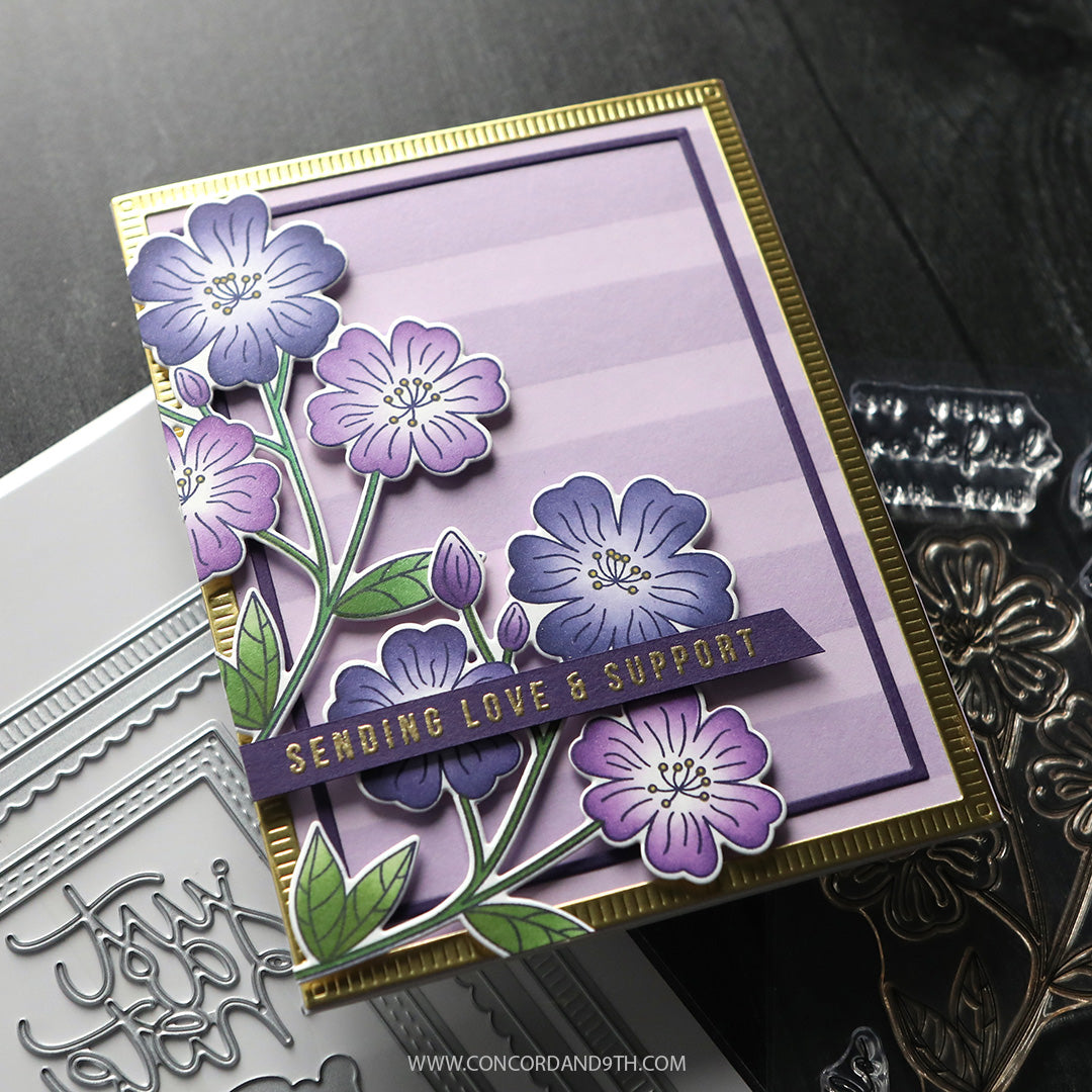 Concord & 9th KW Spring Stem Stamps (4 x 6) & die bundle