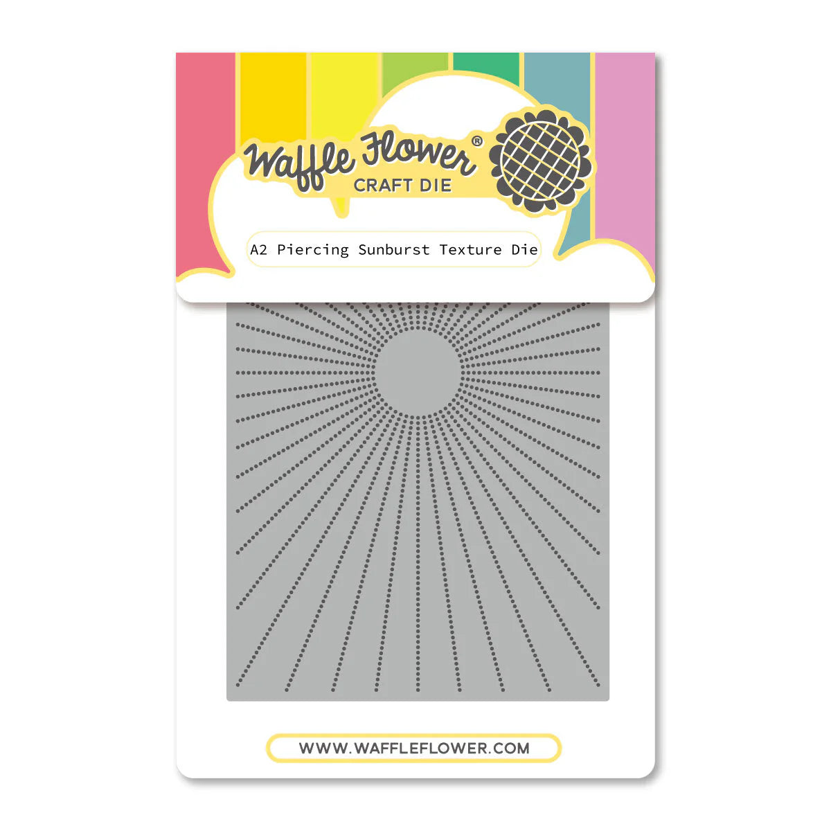Waffle Flower A2 Piercing Sunburst Texture Die - 422509