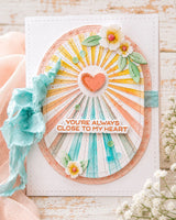 Waffle Flower A2 Piercing Sunburst Texture Die - 422509
