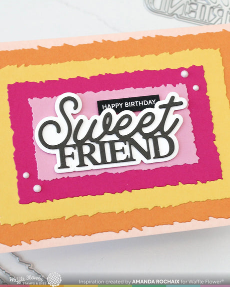 Waffle Flower Craft A7 Fringe Frames Die