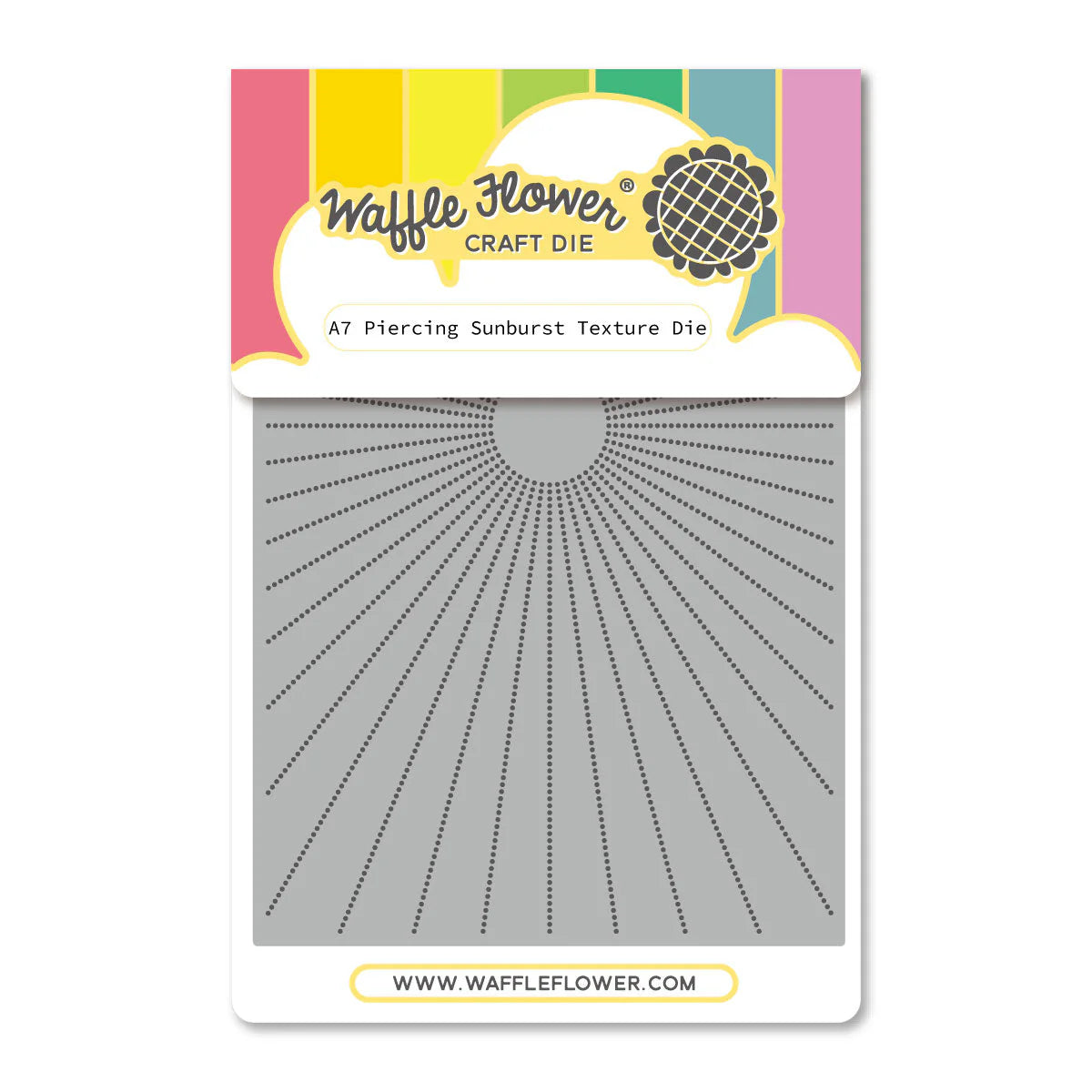 Waffle Flower A7 Piercing Sunburst Texture Die - 422511