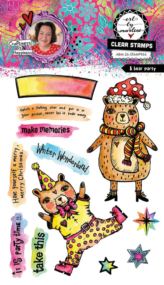 Studio Light Art By Marlene Clear Stamp A Bear Party - ABM-26-STAMP966