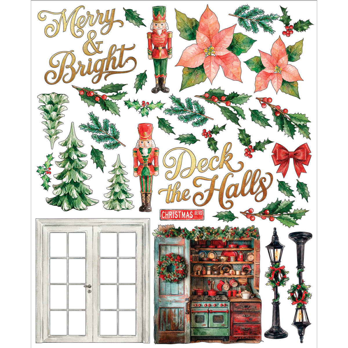 49 & Market Santa's Winter Village Card Kit - AIO-38002