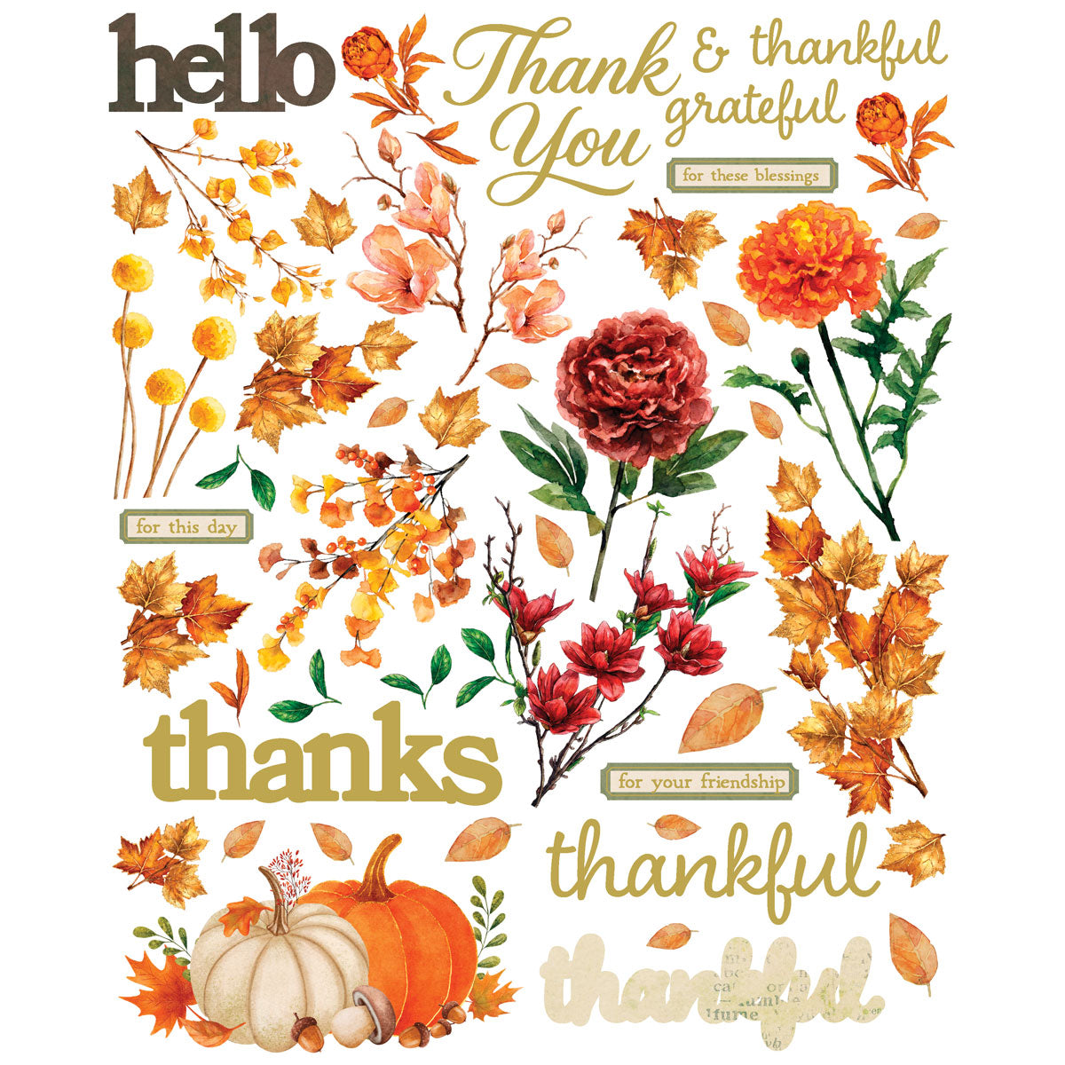 49 & Market Thankful Card Kit with Gold Foil - AIO-38743