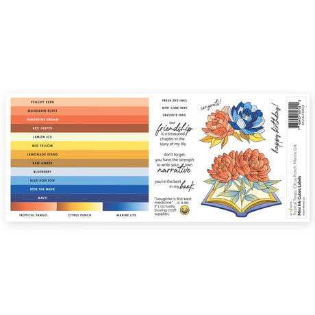 Altenew Mini Ink Cubes Label Set - Tropical Tango, Citrus Punch, Marine Life