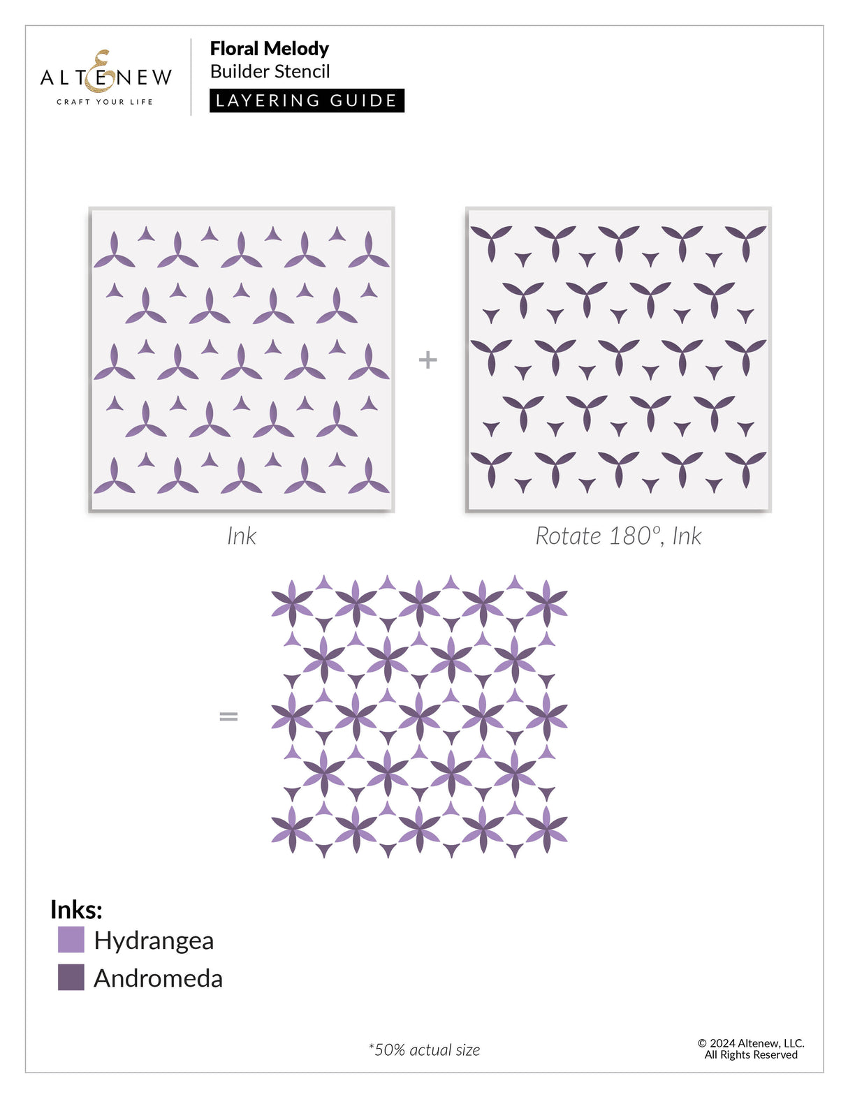 Altenew Floral Melody Builder Stencil