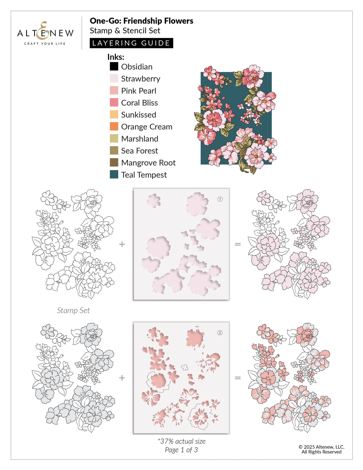 Altenew One-Go: Friendship Flowers - Complete Bundle