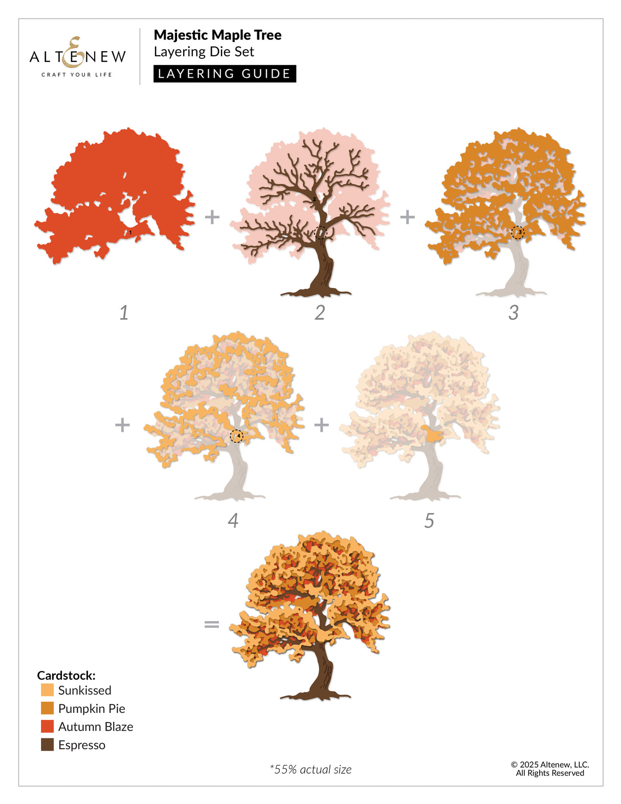 Altenew Majestic Maple Tree Layering Die Set