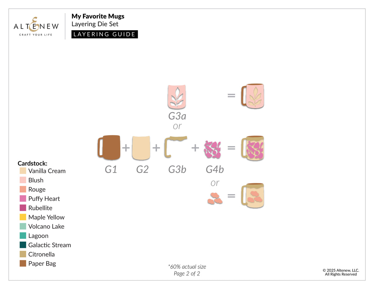 Altenew My Favorite Mugs Layering Die Set