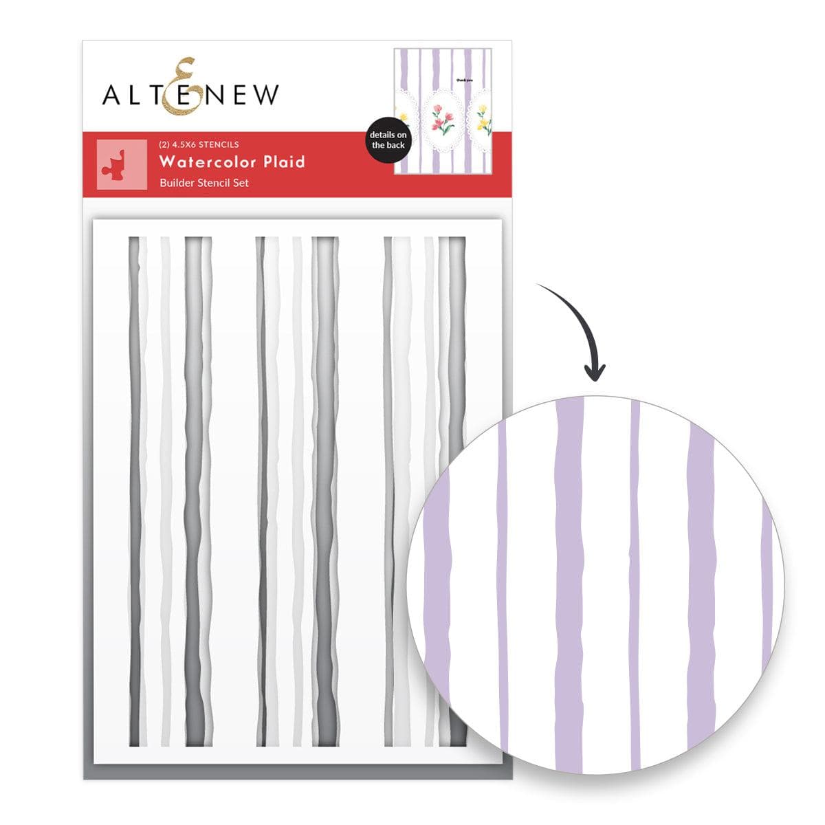 Altenew Watercolor Plaid Builder Stencil Set (2 in 1)