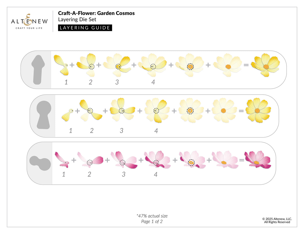 Altenew Craft-A-Flower: Garden Cosmos Layering Die Set