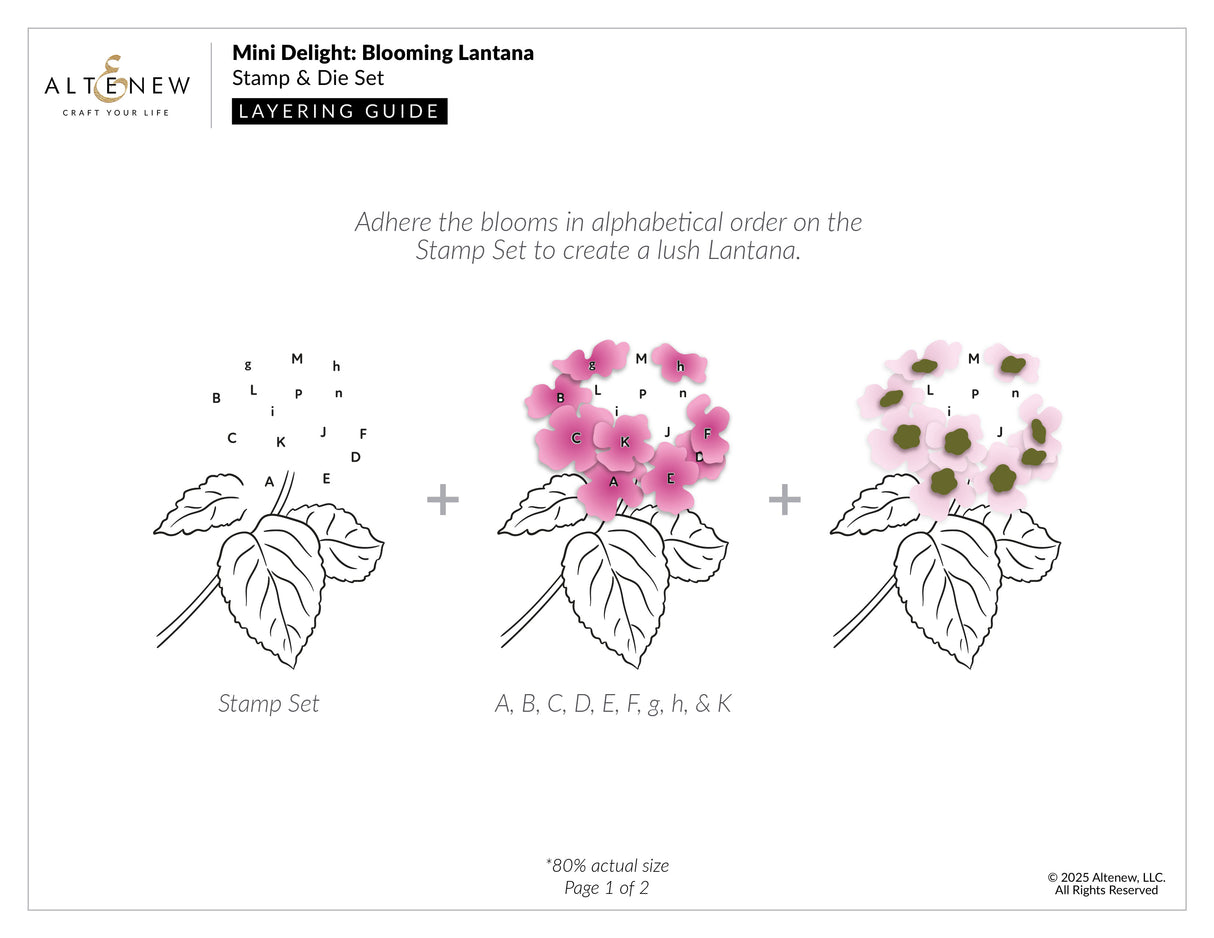 Altenew Mini Delight: Blooming Lantana Stamp & Die Set