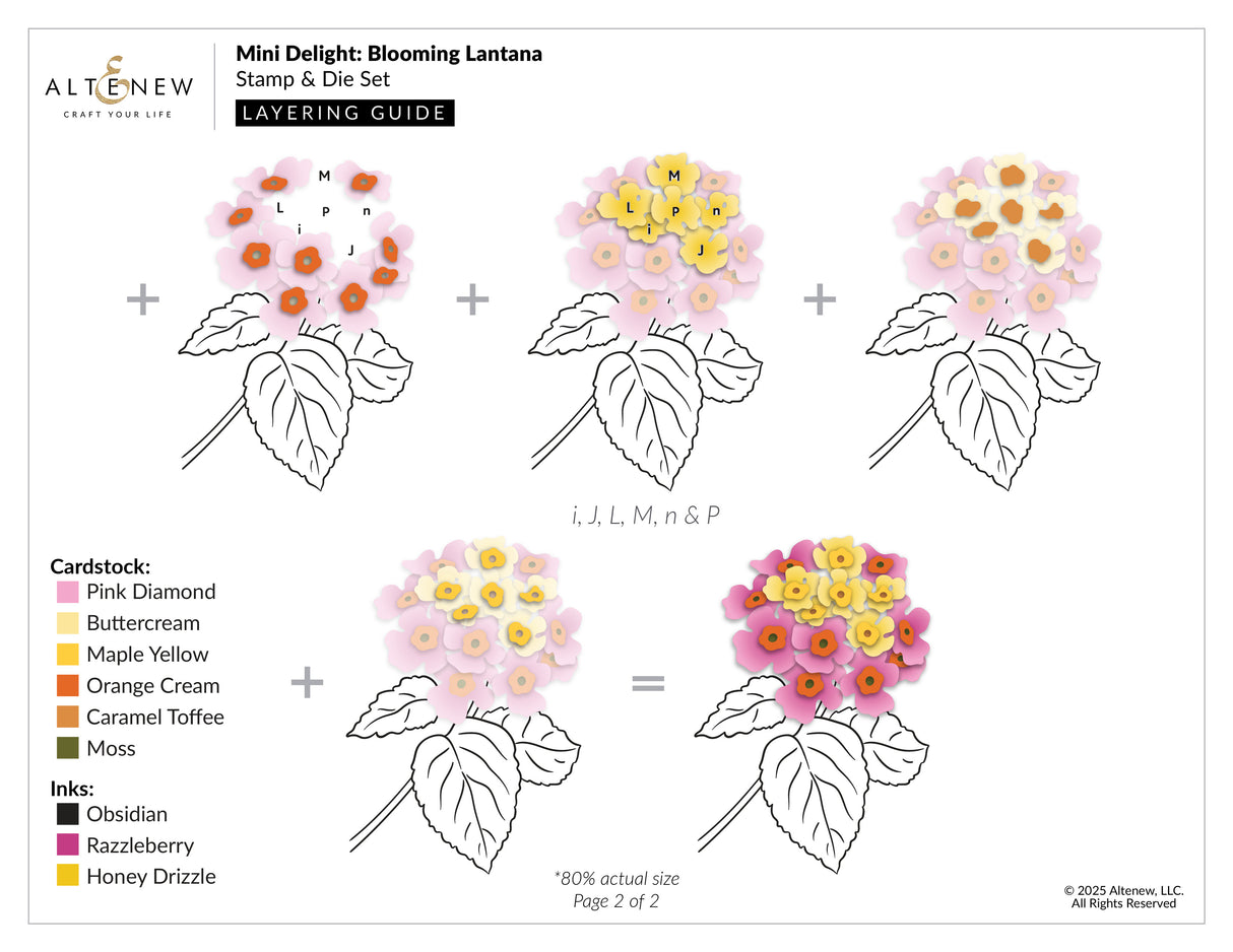 Altenew Mini Delight: Blooming Lantana Stamp & Die Set