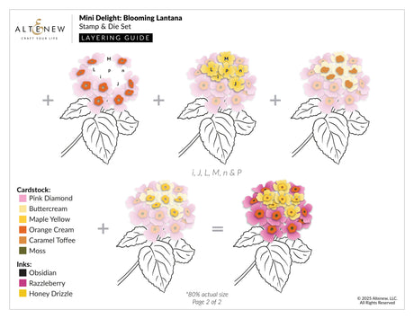 Altenew Mini Delight: Blooming Lantana Stamp & Die Set