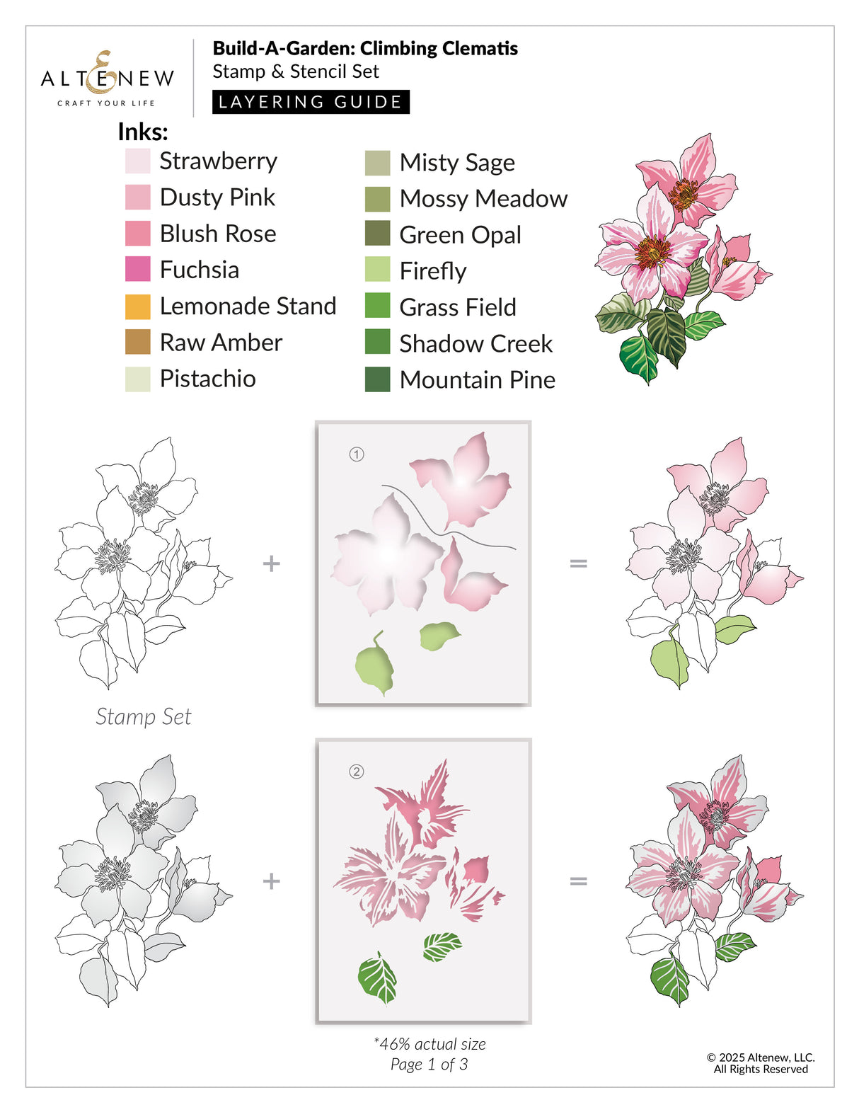 Altenew Build-A-Garden: Climbing Clematis