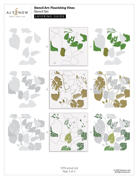 Altenew Stencil Art: Flourishing Vines Layering Stencil Set (6 in 1)
