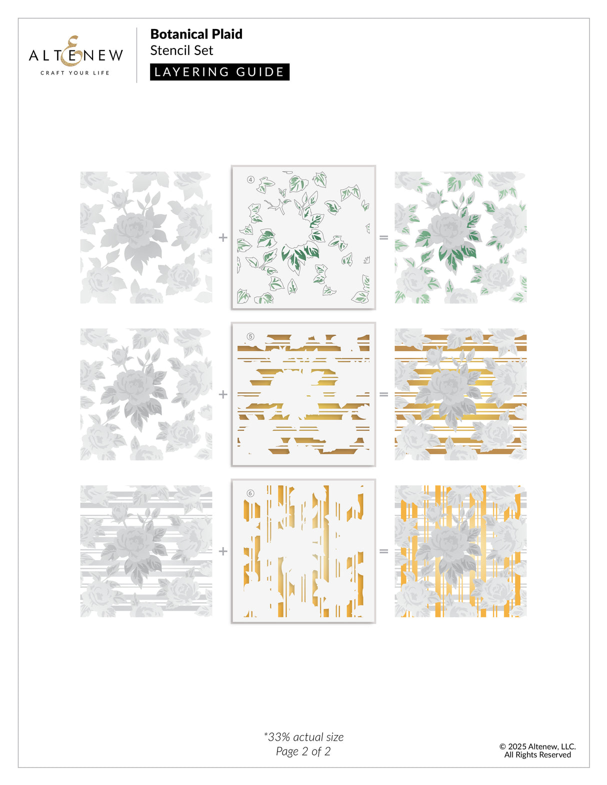 Altenew Botanical Plaid - Complete Bundle