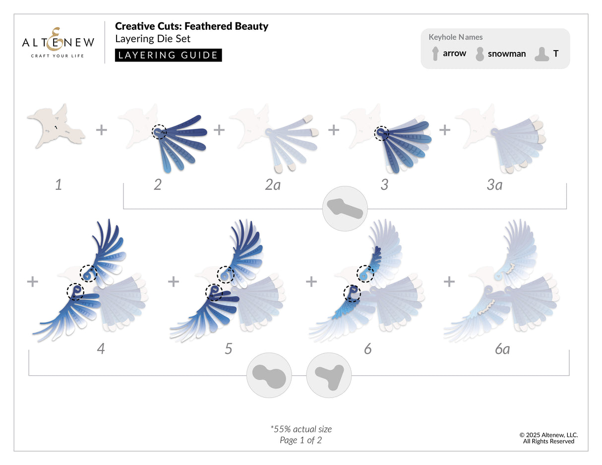 Altenew Creative Cuts: Feathered Beauty Layering Die Set
