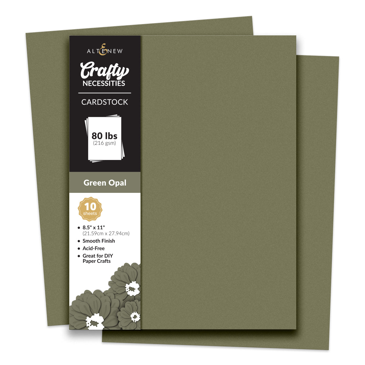 Altenew Crafty Necessities: Green Opal Cardstock (10 sheets)