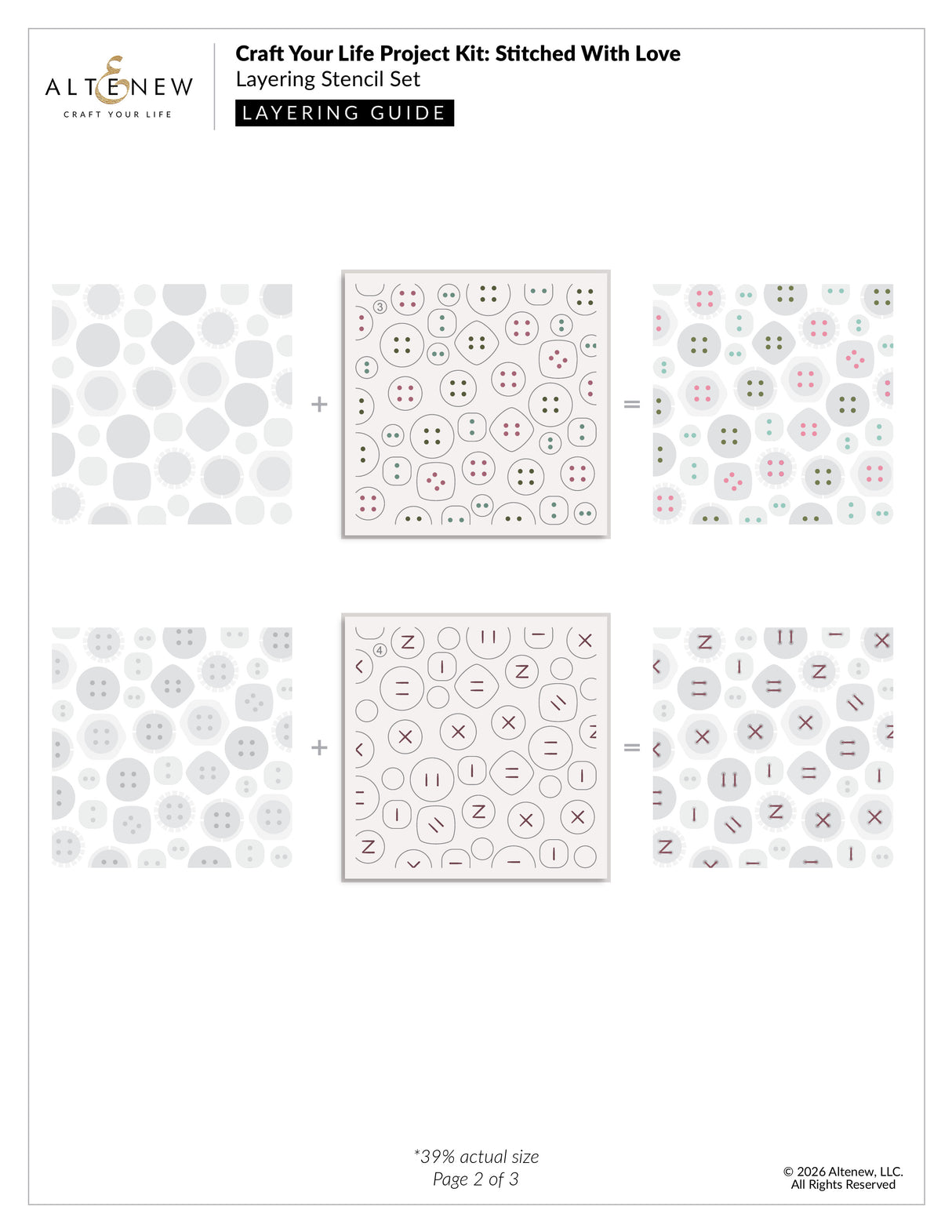 Altenew Craft Your Life Project Kit: Stitched With Love & Add-On Die Bundle