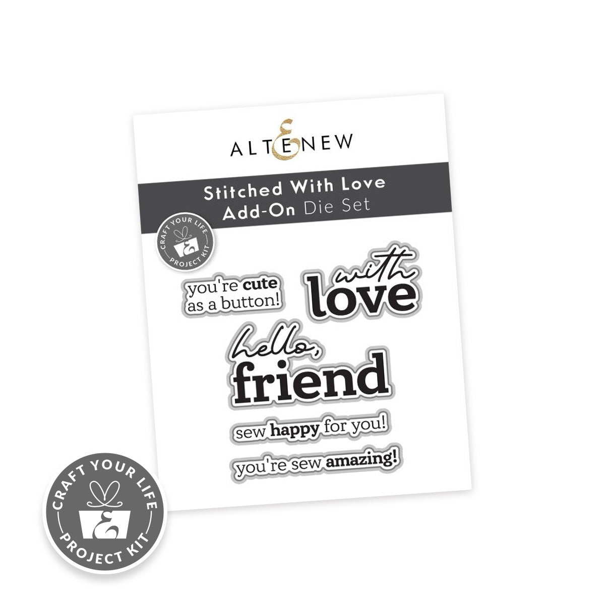 Altenew Craft Your Life Project Kit: Stitched With Love & Add-On Die Bundle
