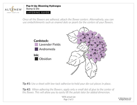 Altenew Pop-It-Up: Blooming Hydrangea Stamp & Die Set