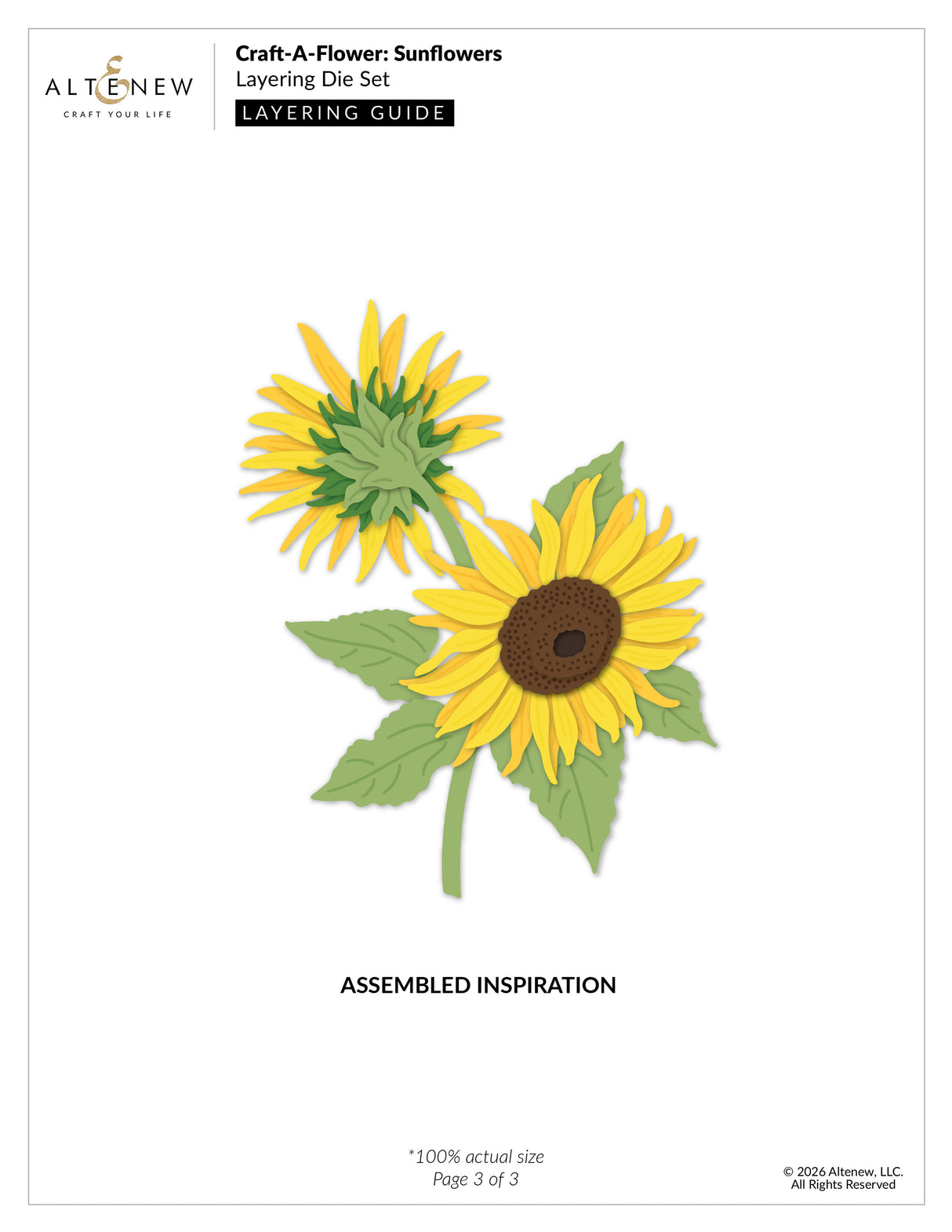 Altenew Craft-A-Flower: Sunflowers Layering Die Set
