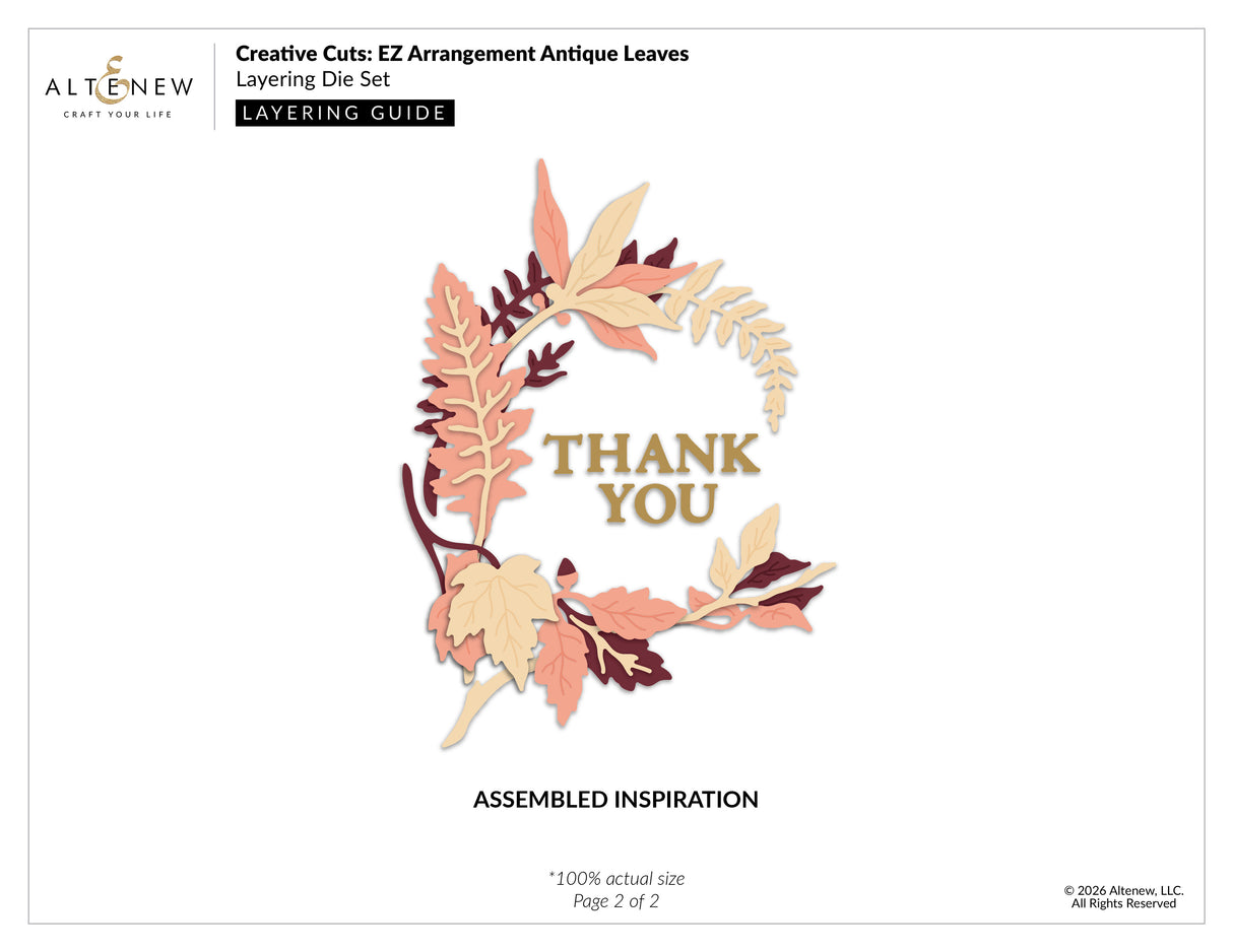 Altenew Creative Cuts: EZ Arrangement Antique Leaves Layering Die Set