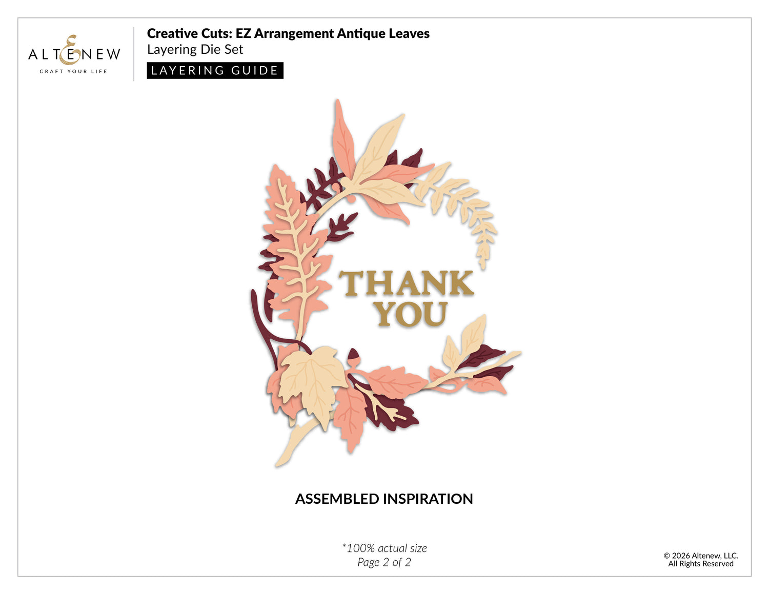 Altenew Creative Cuts: EZ Arrangement Antique Leaves Layering Die Set
