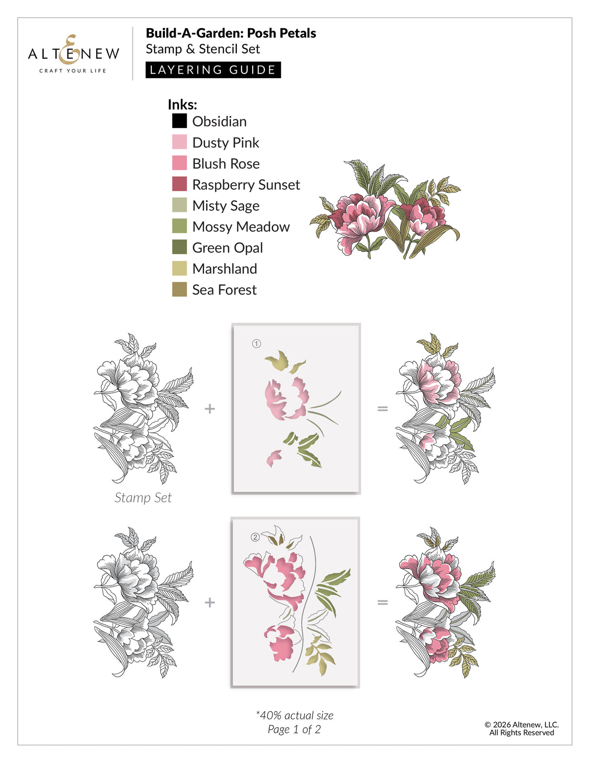 Altenew Build-A-Garden: Posh Petals