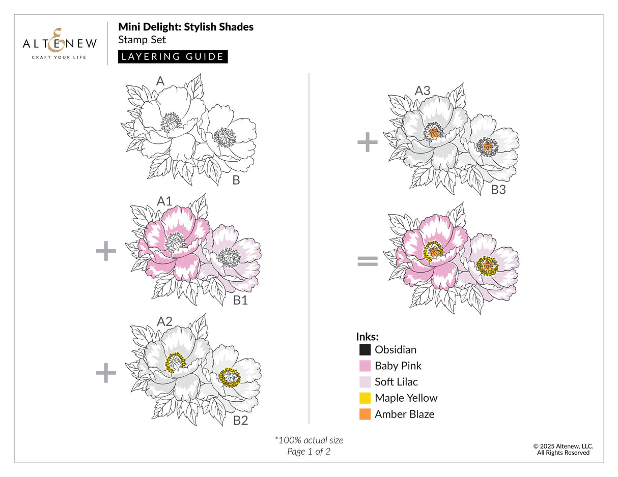 Altenew Mini Delight: Stylish Shades Stamp & Die Set