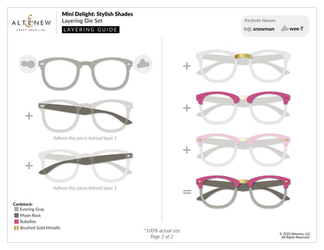 Altenew Mini Delight: Stylish Shades Stamp & Die Set