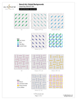 Altenew Stencil Art: Styled Backgrounds Layering Stencil Set (6 in 1)