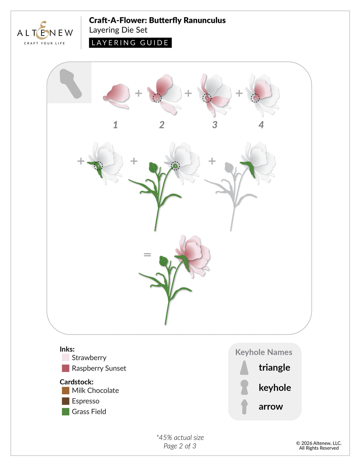 Altenew Craft-A-Flower: Butterfly Ranunculus Layering Die Set