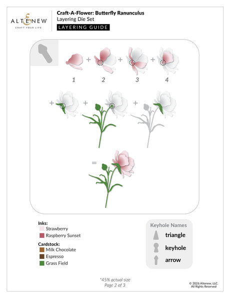 Altenew Craft-A-Flower: Butterfly Ranunculus Layering Die Set