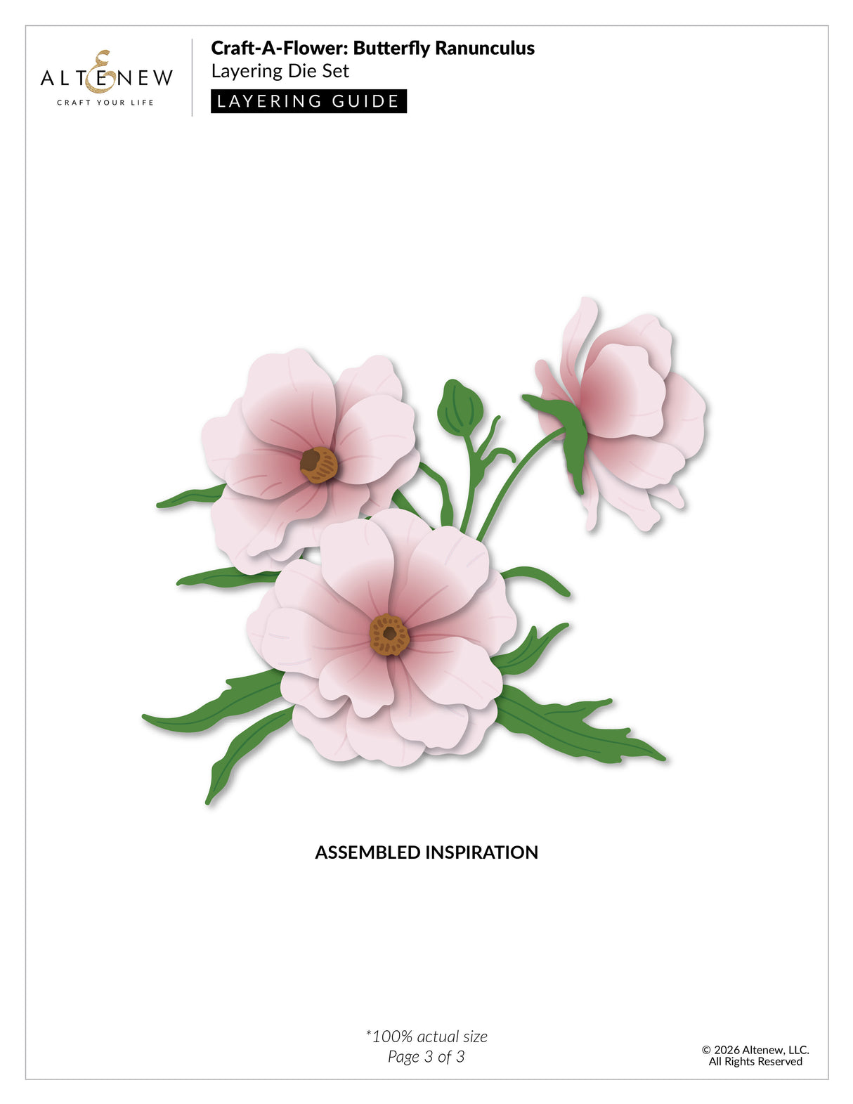 Altenew Craft-A-Flower: Butterfly Ranunculus Layering Die Set