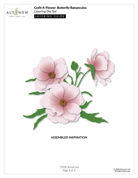 Altenew Craft-A-Flower: Butterfly Ranunculus Layering Die Set