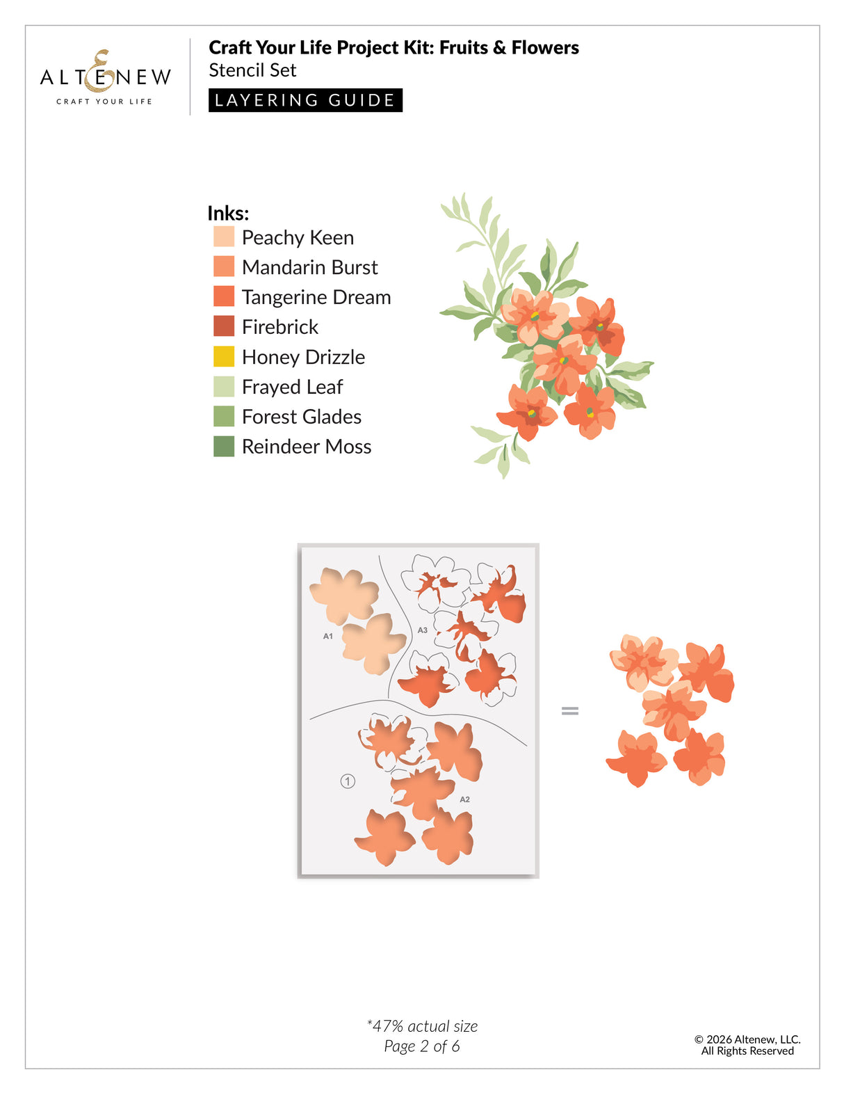 Altenew Craft Your Life Project Kit: Fruits & Flowers & Add-On Die Bundle