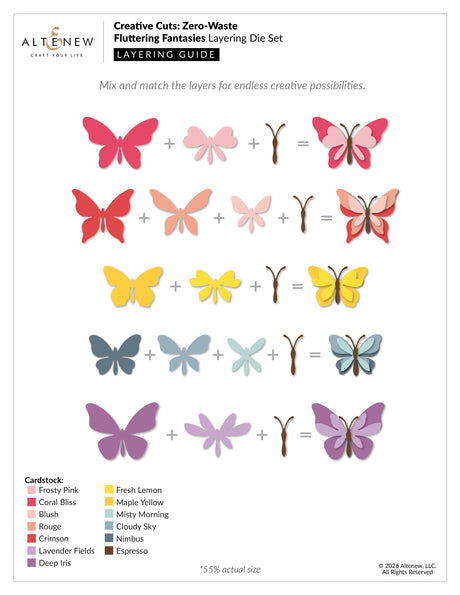 Altenew Creative Cuts: Zero-Waste Fluttering Fantasies Die Set