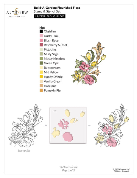 Altenew Build-A-Garden: Flourished Flora & Add-On Die Bundle