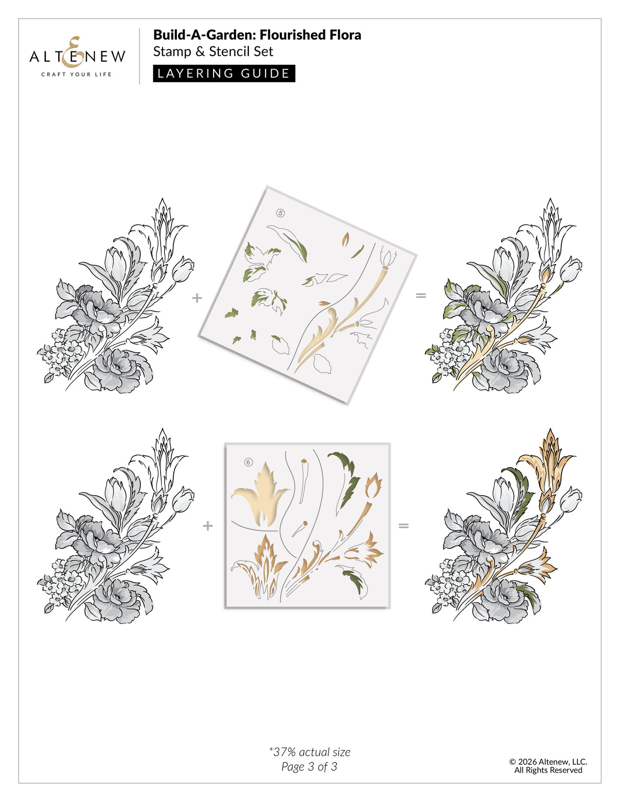 Altenew Build-A-Garden: Flourished Flora & Add-On Die Bundle