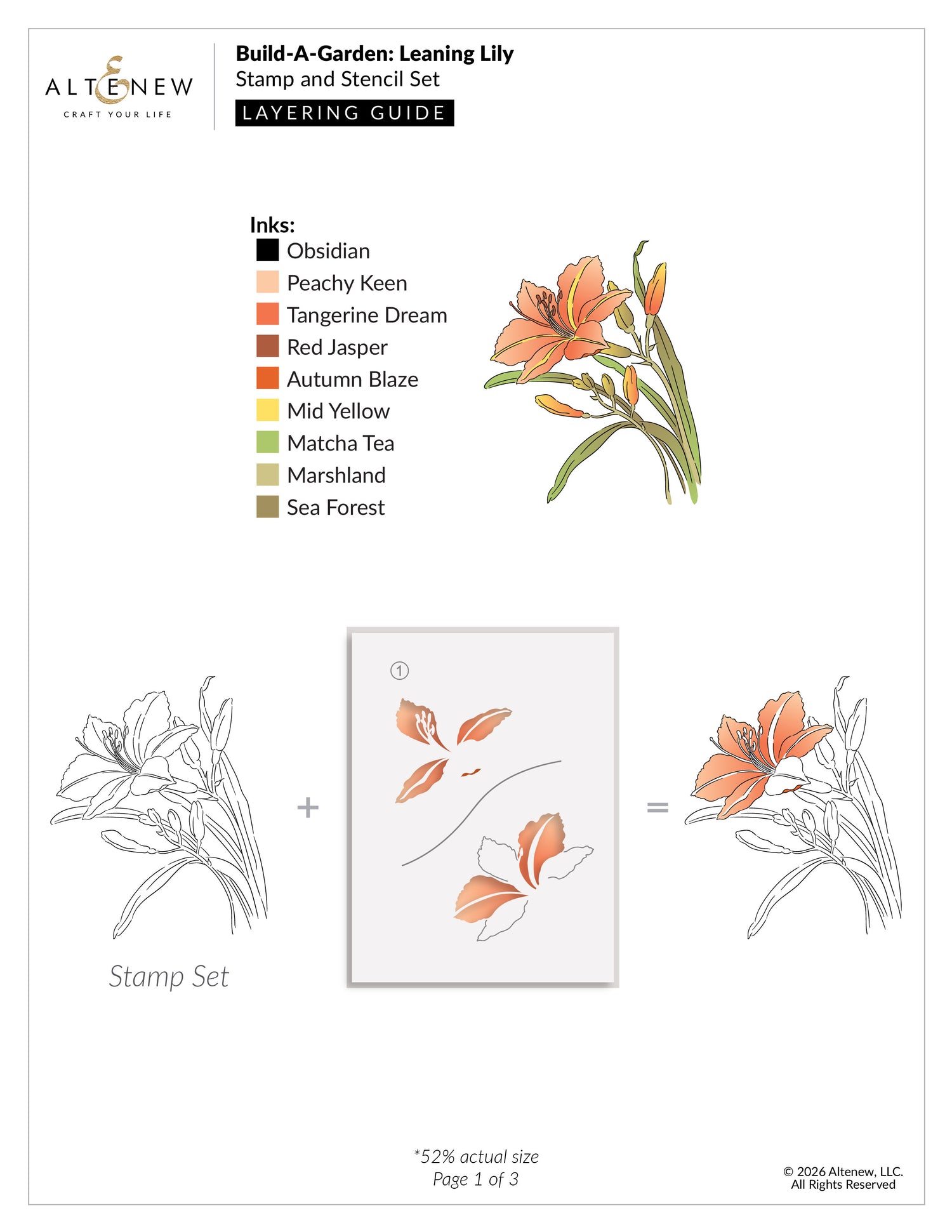 Altenew Build-A-Garden: Leaning Lily