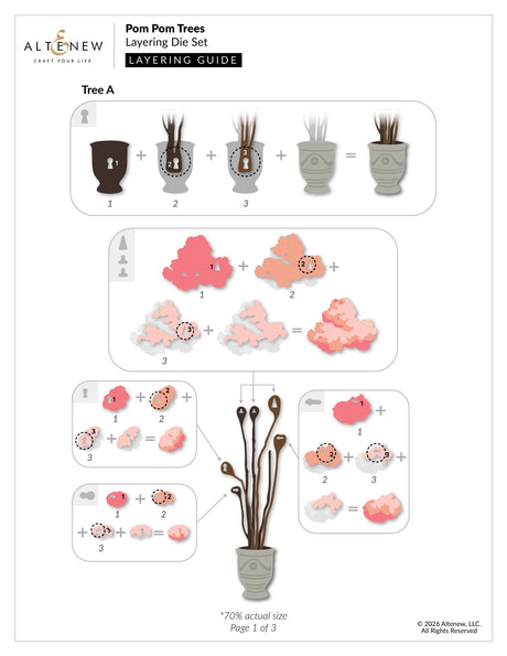 Altenew Pom Pom Trees Layering Die Set