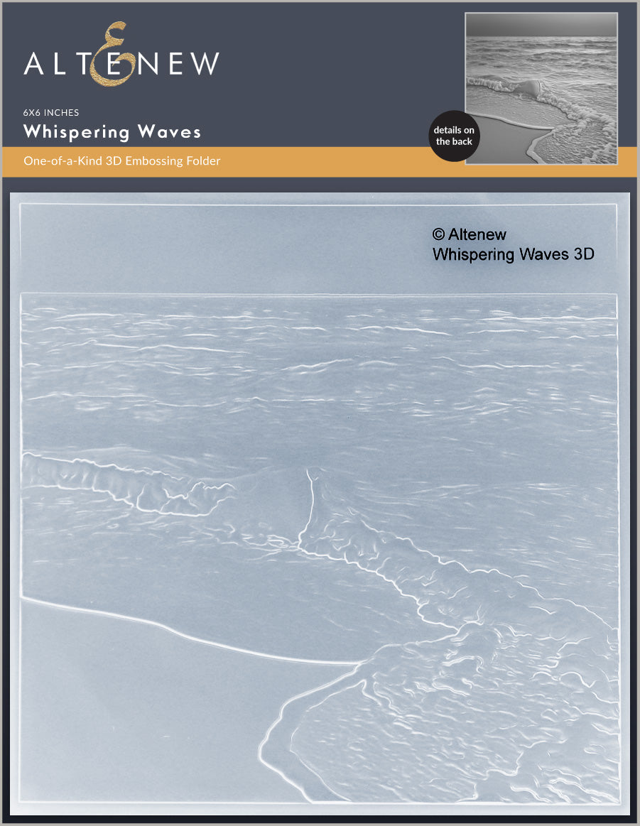 Altenew Whispering Waves 3D Embossing Folder