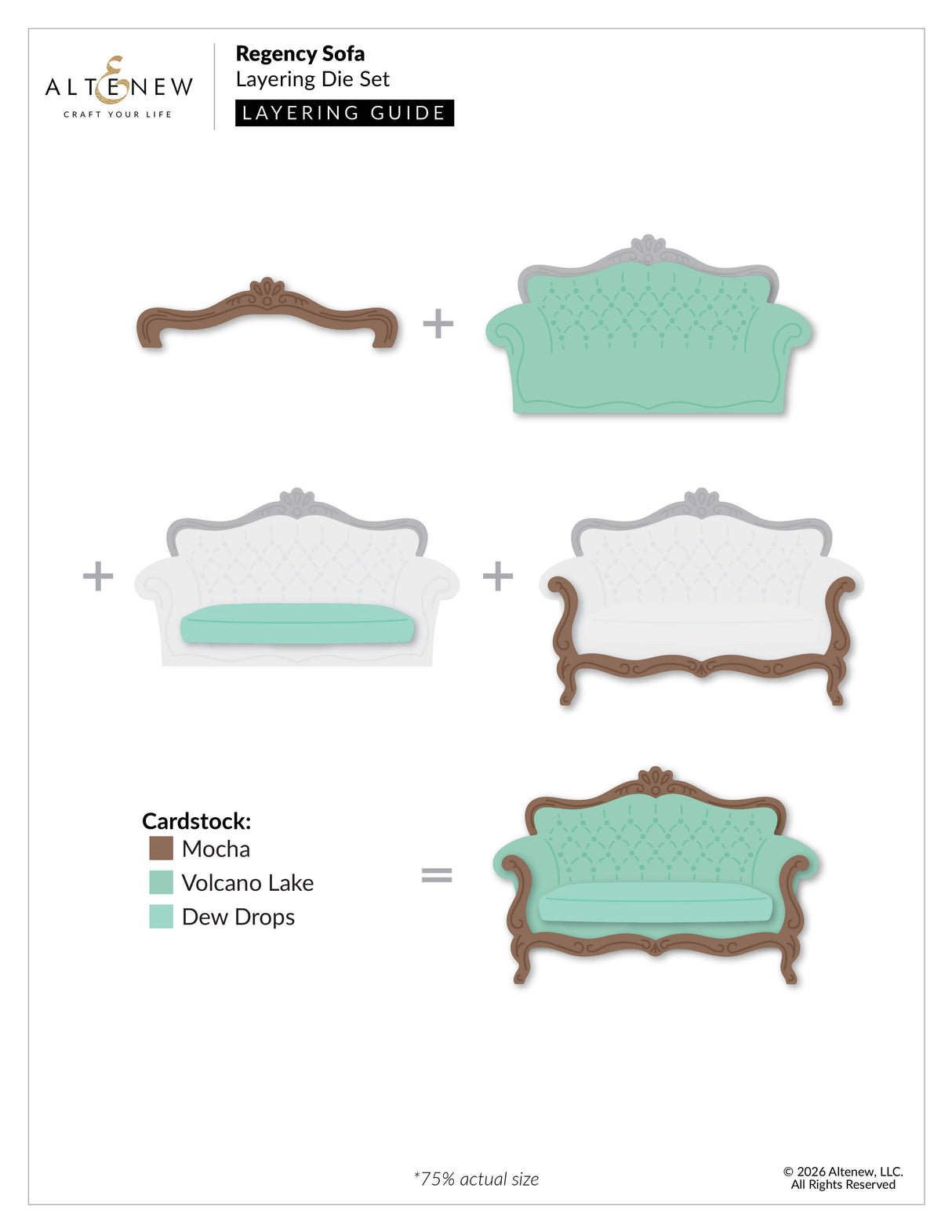 Altenew Regency Sofa Layering Die Set