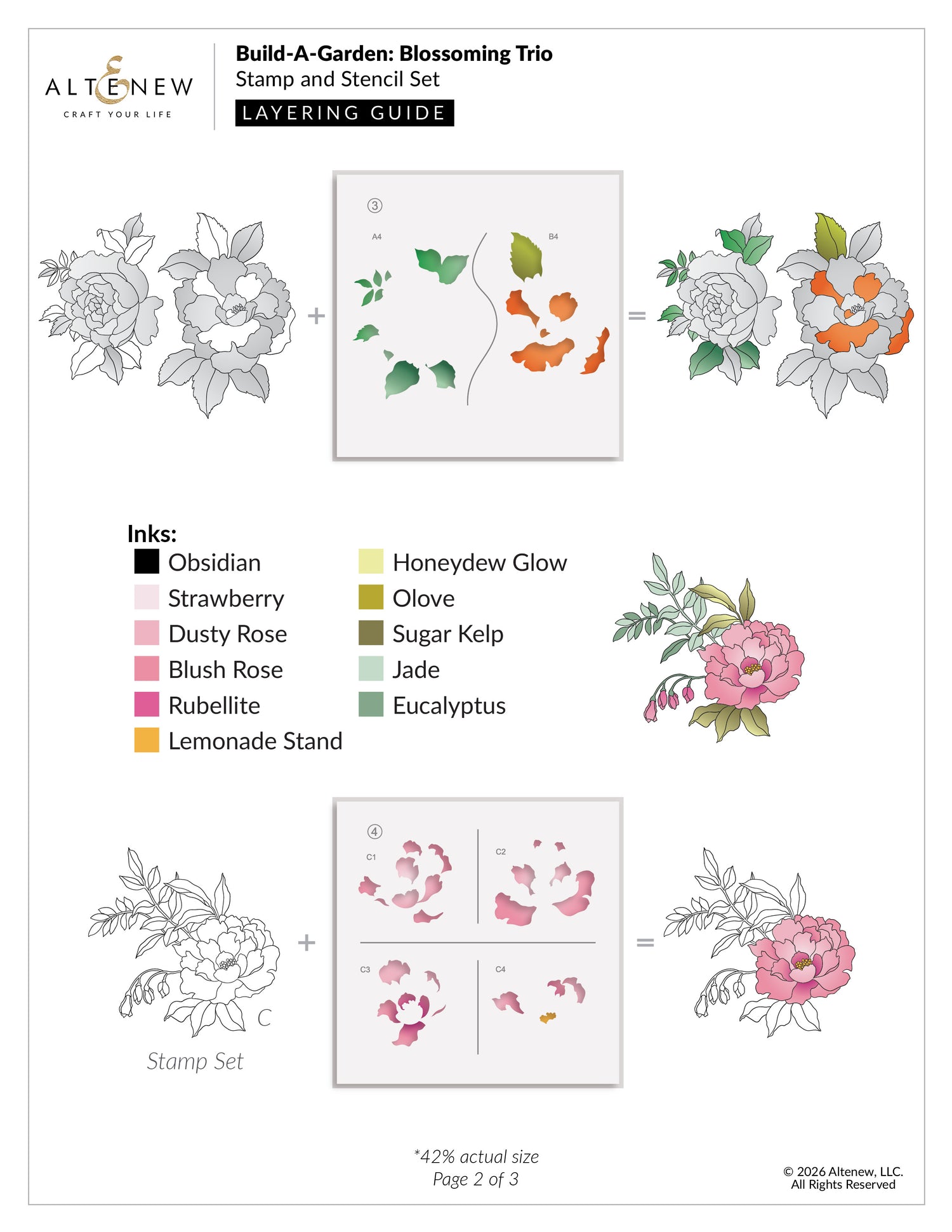 Altenew Build-A-Garden: Blossoming Trio & Add-on Die Bundle