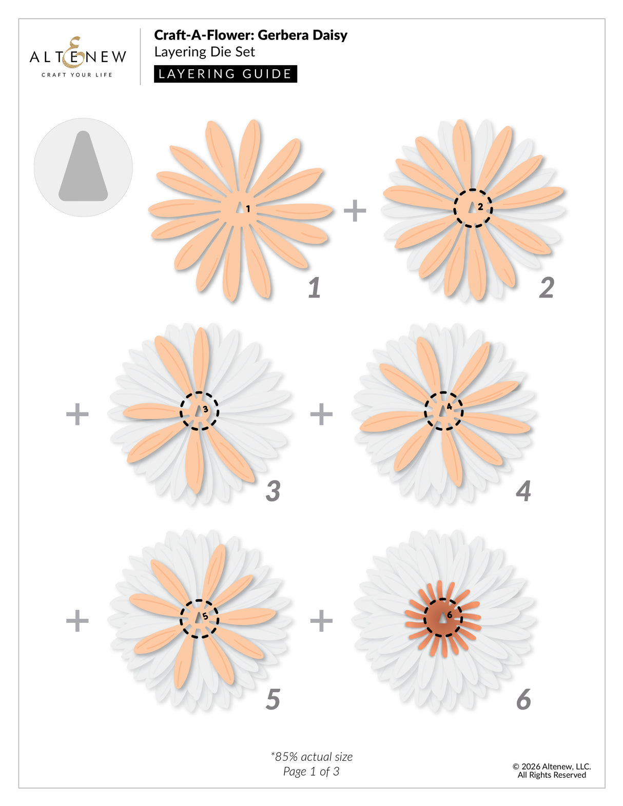 Altenew Craft-A-Flower: Gerbera Daisy Layering Die Set