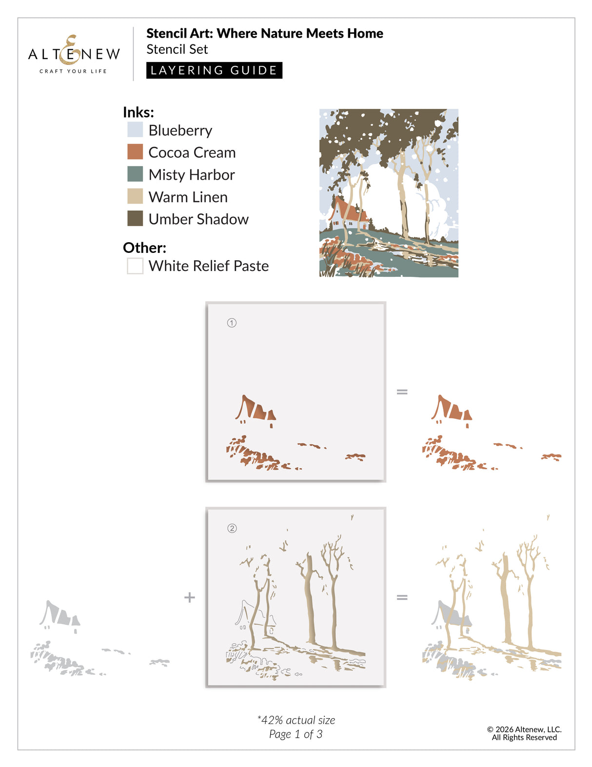 Altenew Stencil Art: Where Nature Meets Home Layering Stencil Set (6 in 1)